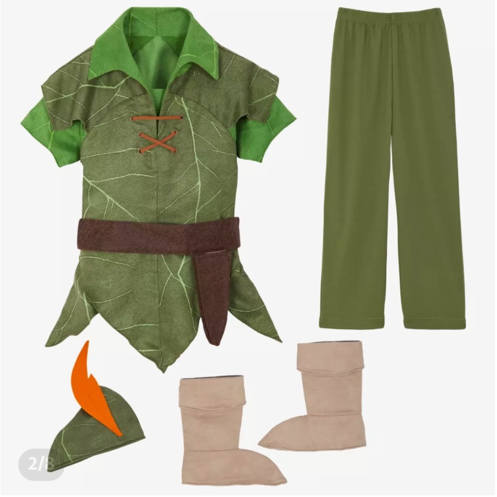 Disney Peter Pan Costume Tinker Bell lamp Set 4T